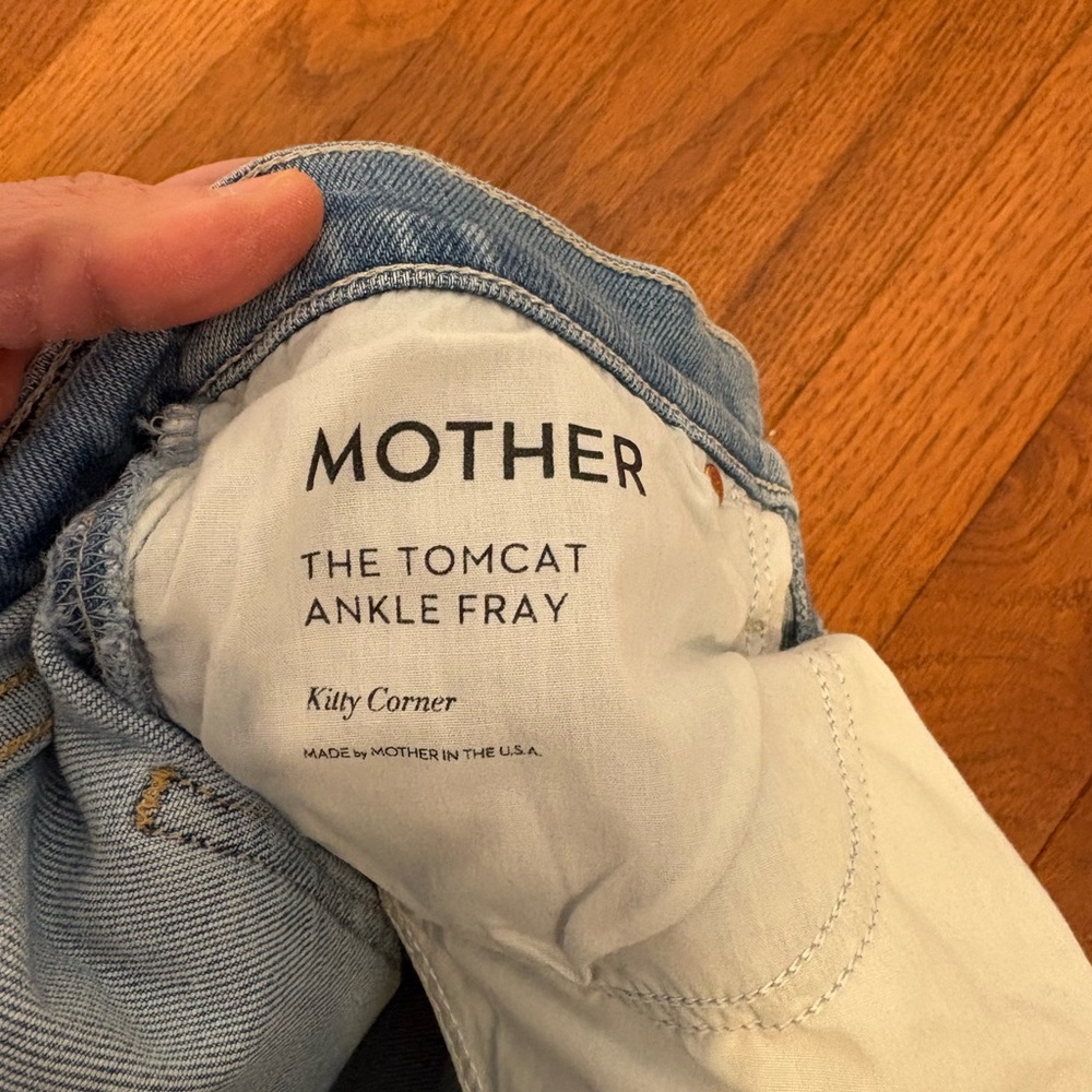 Womens Mother Jeans - Tomcat Ankle Fray - kitty corner wash - size 28 - Picture 2 of 9